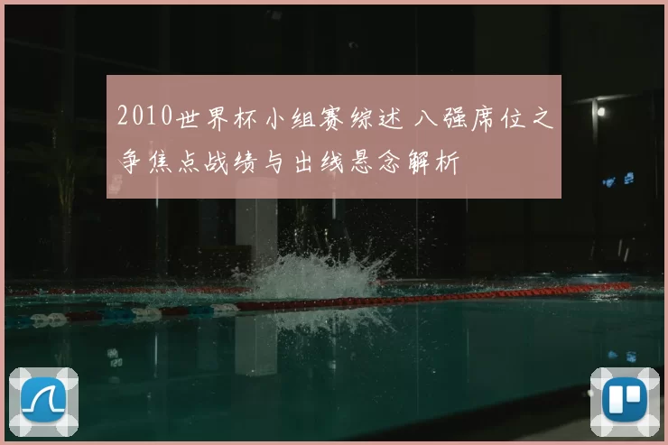 2010世界杯小组赛综述 八强席位之争焦点战绩与出线悬念解析